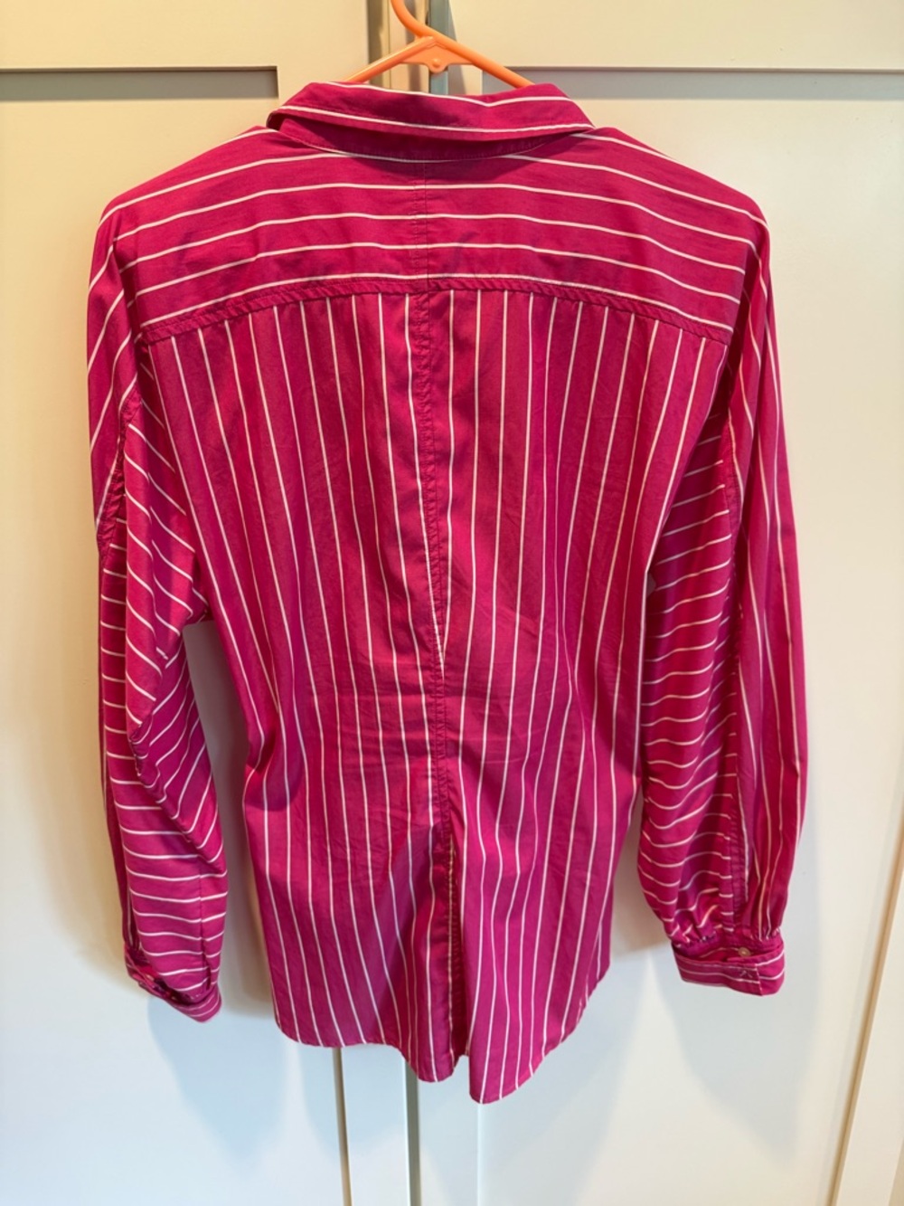 Ralph Lauren Striped Tie-Waist Button-Front Top - Pink - Picture 4 of 4